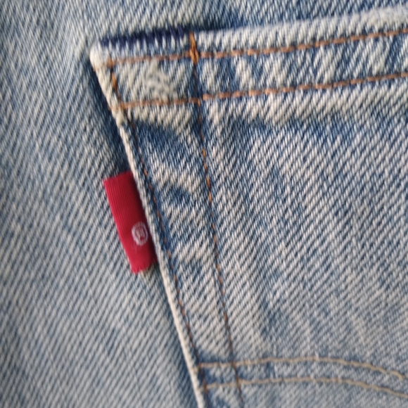 NWT Levi's 501 Palm Tree -Embroidered Shorts by Anthropologie x Levi's Size 28 - Picture 10 of 16